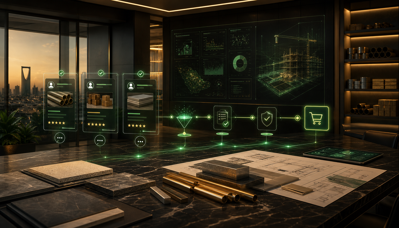 QUOTAH procurement workflow visualization
